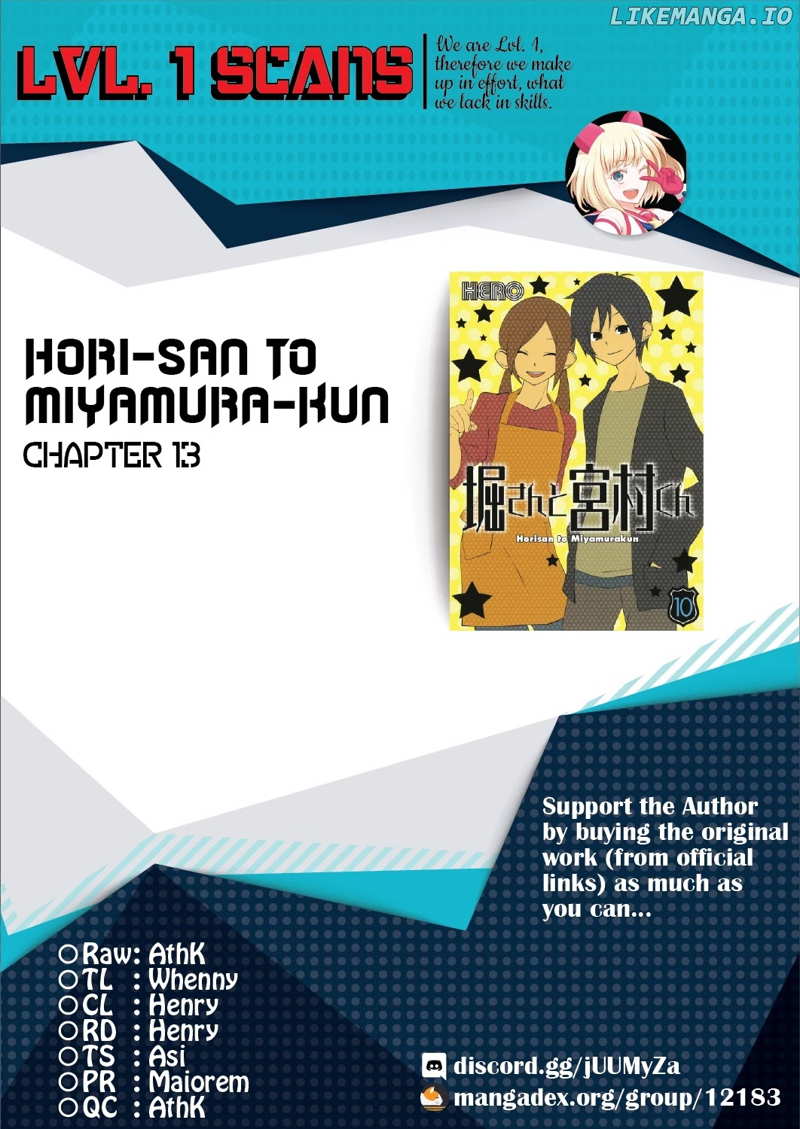Hori-san to Miyamura-kun chapter 13 - page 1